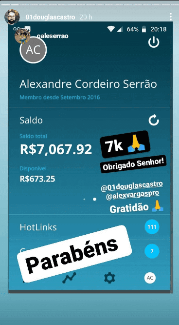 Depoimento de resultado de pessoas do MTT