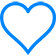 Ícone azul de Coração