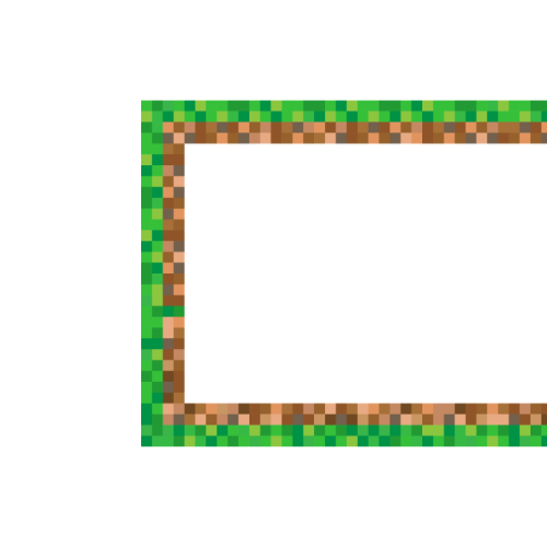 Moldura de quadro inspirado em Minecraft