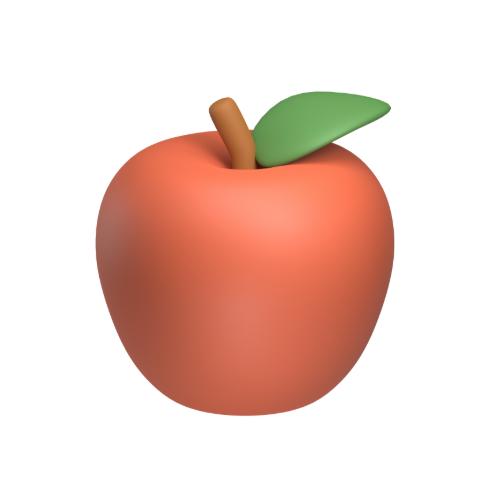 Uma maça bonita meio laranja